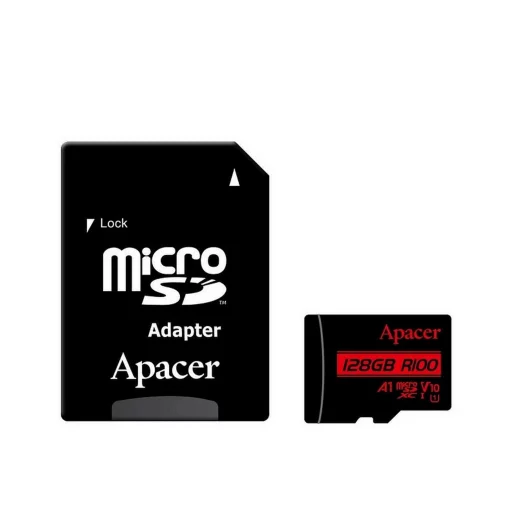 Карта пам'яті Apacer microSD 128GB C10 UHS-I R100MB/s + SD
