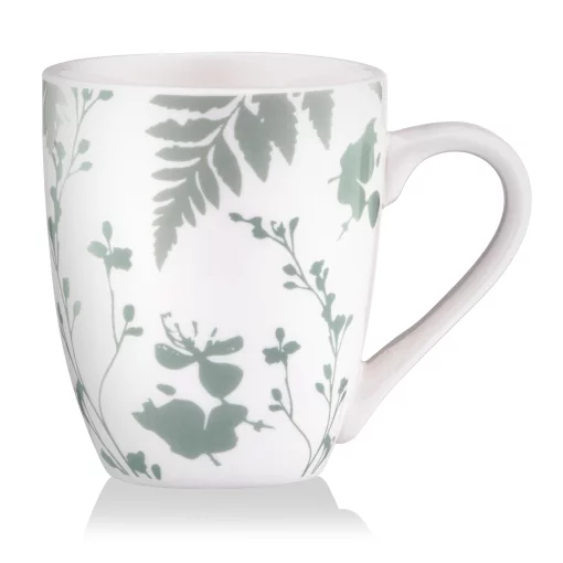 Чашка Ardesto Capri, 320мл, порцеляна, біло-зелений