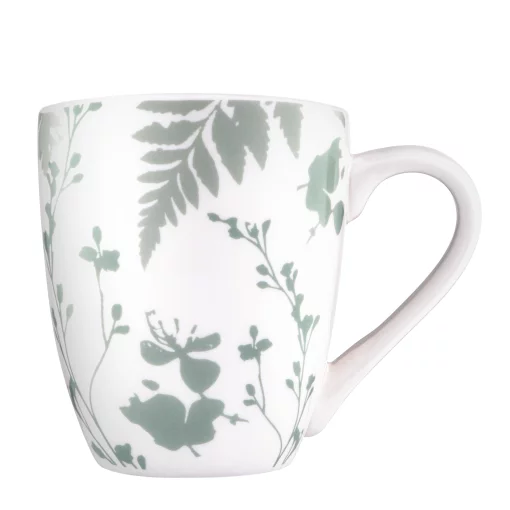 Чашка Ardesto Capri, 320мл, порцеляна, біло-зелений