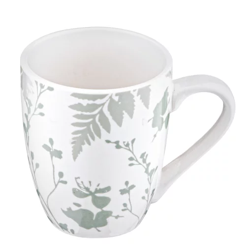 Чашка Ardesto Capri, 320мл, порцеляна, біло-зелений