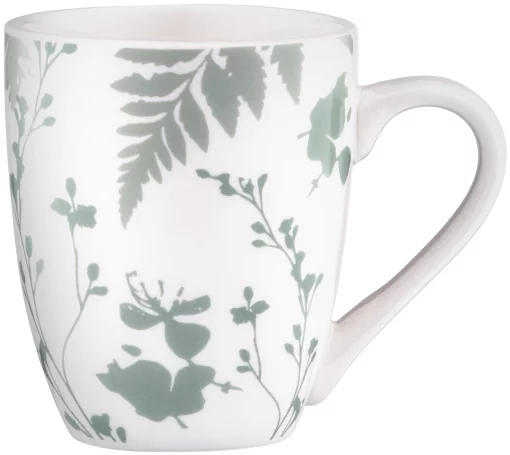 Чашка Ardesto Capri, 320мл, порцеляна, біло-зелений