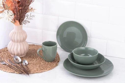 Тарілка десертна Ardesto Capri, 19.2см, порцеляна, зелений