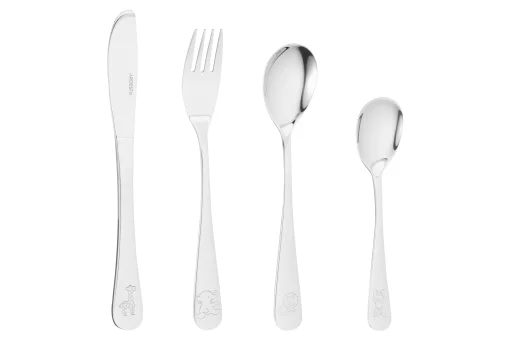 Набір дитячих столових приборів Ardesto Animals, 4 прибори, нержавіюча сталь