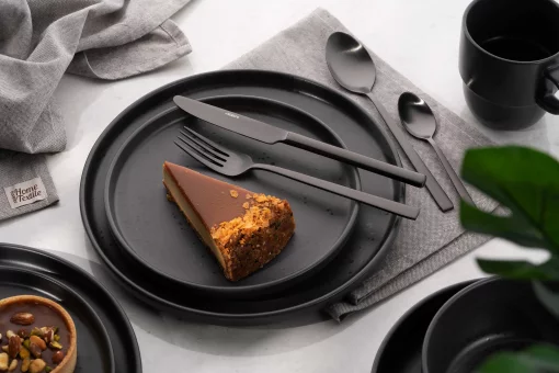 Набір столових приборів Ardesto Black Mars Favola, 4 прибори, нержавіюча сталь, чорний