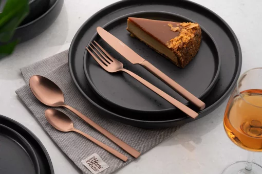 Набір столових приборів Ardesto Black Mars Favola, 4 прибори, нержавіюча сталь, мідний