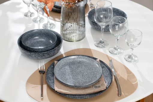 Тарілка супова Ardesto Loreto, 1150мл, 20см, порцеляна, сірий