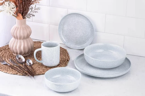 Чашка Ardesto Loreto, 390мл, порцеляна, блакитний