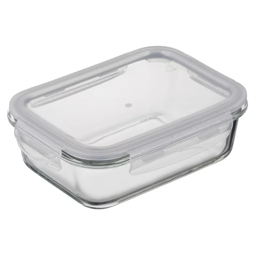 Контейнер для зберігання харчових продуктів Ardesto Gemini 1.06л, боросилікатне скло, пластик, прямокутний, прозорий