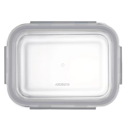 Контейнер для зберігання харчових продуктів Ardesto Gemini 1.06л, боросилікатне скло, пластик, прямокутний, прозорий