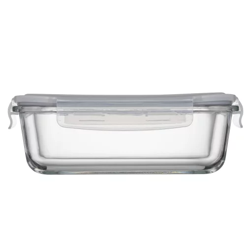 Контейнер для зберігання харчових продуктів Ardesto Gemini 1.06л, боросилікатне скло, пластик, прямокутний, прозорий