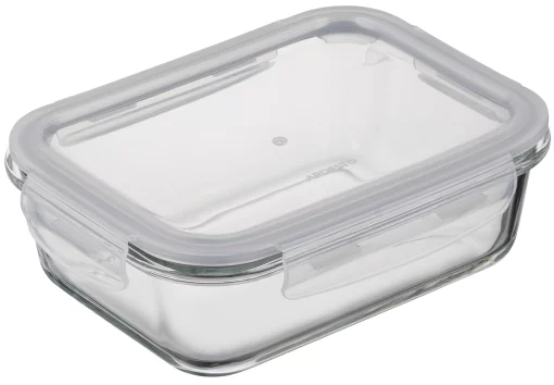 Контейнер для зберігання харчових продуктів Ardesto Gemini 1.06л, боросилікатне скло, пластик, прямокутний, прозорий