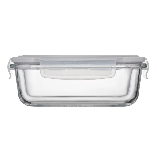 Контейнер для зберігання харчових продуктів Ardesto Gemini 0.66л, боросилікатне скло, пластик, прямокутний, прозорий