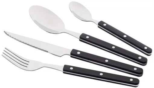 Набір столових приборів Ardesto Gemini Aosta, 16 приборів, нержавіюча сталь, пластик, чорний