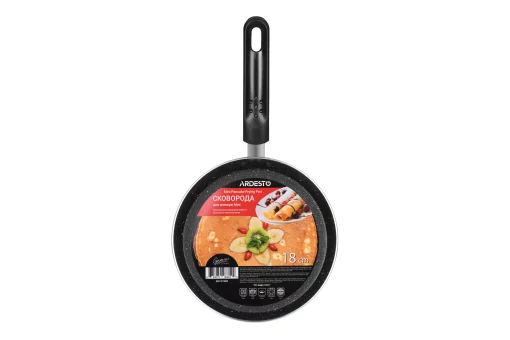 Сковорода для млинців Mini Ardesto Gemini Gourmet, 18см, алюміній, чорний