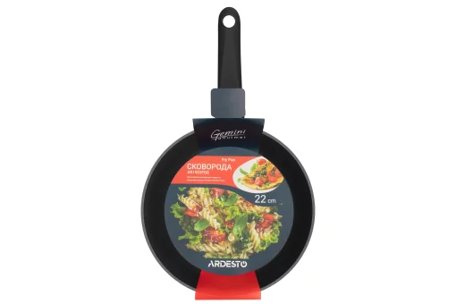 Сковорода Ardesto Gemini Gourmet Aosta, 22см, алюміній, чорний