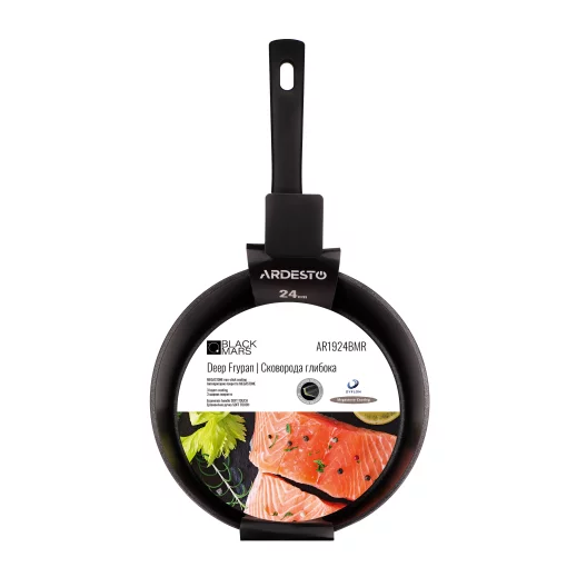 Сковорода глибока Ardesto Black Mars Favola, 24см, алюміній, чорний