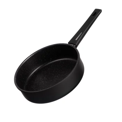 Сковорода глибока з кришкою Ardesto Gemini Gourmet Andria, 24см, алюміній, чорний