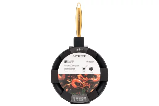 Сковорода Ardesto Black Mars Sparkle, 26см, алюміній, чорний