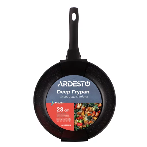 Сковорода глибока Ardesto Gemini Cremona, 28см, алюміній, чорний