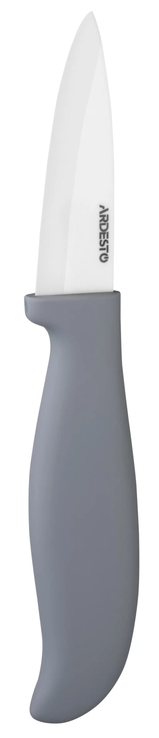 Ніж керамічний для овочів Ardesto Fresh, 7.5см, кераміка, пластик, сірий