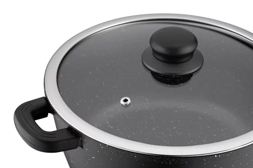 Каструля зі скляною кришкою Ardesto Gemini Anzio, 2.5л, алюміній, чорний