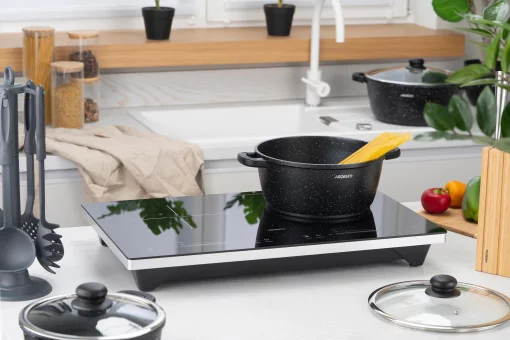 Каструля зі скляною кришкою Ardesto Gemini Anzio, 2.5л, алюміній, чорний