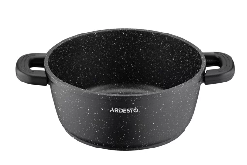 Каструля зі скляною кришкою Ardesto Gemini Anzio, 2.5л, алюміній, чорний