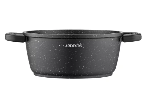 Каструля зі скляною кришкою Ardesto Gemini Anzio, 2.5л, алюміній, чорний