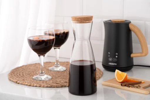 Графин з кришкою Ardesto 1000мл, боросилікатне скло, прозорий