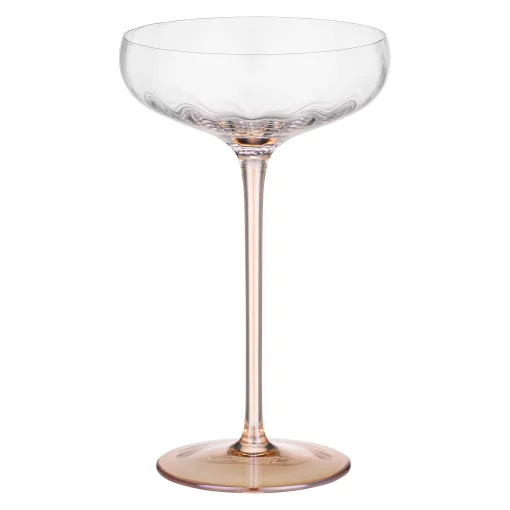 Набір келихів для шампанського Ardesto Black Mars Amber 200мл, 2шт, скло, прозоро-золотистий