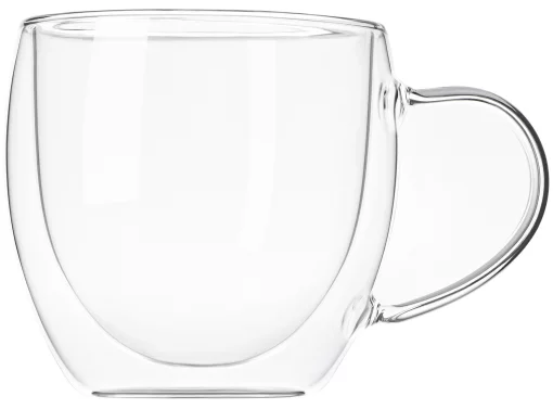 Набір чашок з ручками і подвійними стінками Ardesto, 250мл, 2шт, боросилікатне скло, прозорий