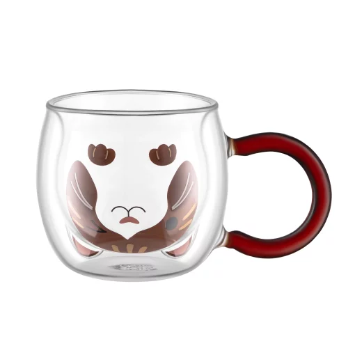 Набір чашок з подвійними стінками Ardesto Animals 280мл, 2шт, боросилікатне скло, прозорий