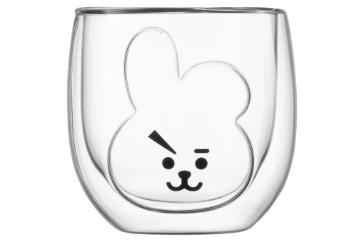 Набір чашок з подвійними стінками Ardesto Animals, 300мл, 2шт, боросилікатне скло, прозорий