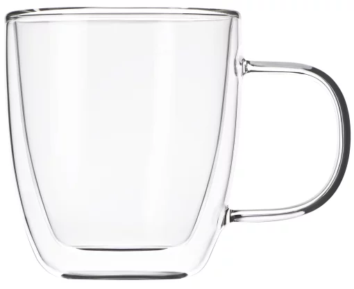 Набір чашок з ручками і подвійними стінками Ardesto, 310мл, 2шт, боросилікатне скло, прозорий