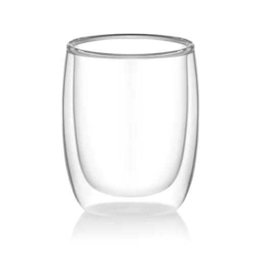 Набір чашок з подвійними стінками Ardesto, 350мл, 2шт, боросилікатне скло, прозорий