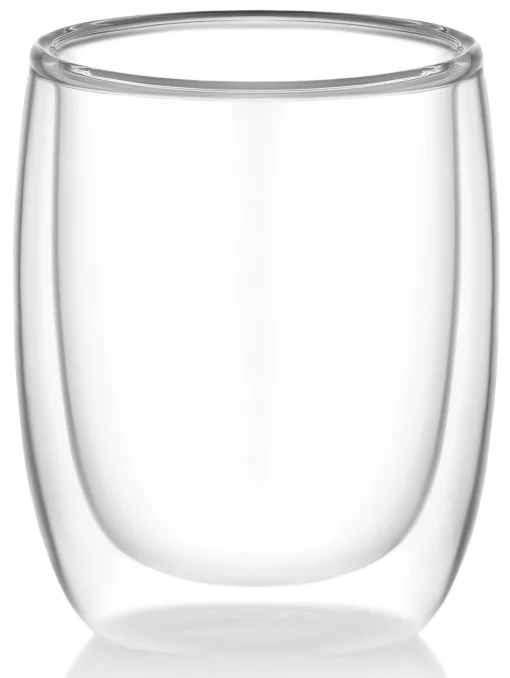 Набір чашок з подвійними стінками Ardesto, 350мл, 2шт, боросилікатне скло, прозорий