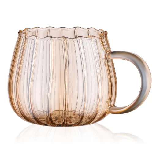 Набір чашок з ручками Ardesto Golden Moon 350мл, 2шт, боросилікатне скло, прозорий