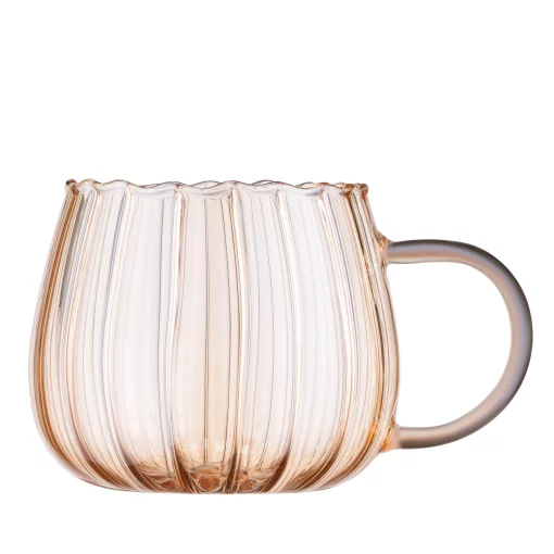 Набір чашок з ручками Ardesto Golden Moon 350мл, 2шт, боросилікатне скло, прозорий