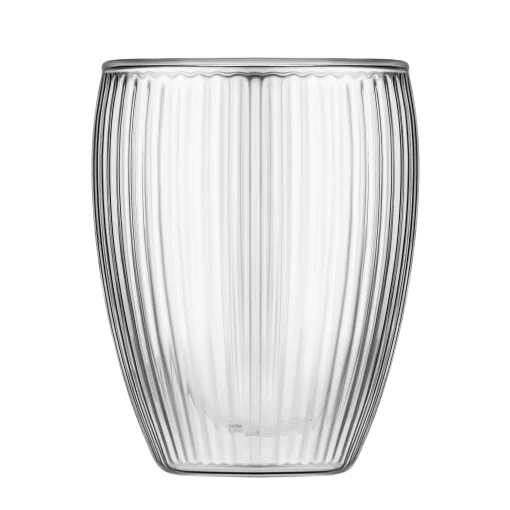 Набір чашок з подвійними стінками Ardesto 350мл, 2шт, боросилікатне скло, прозорий