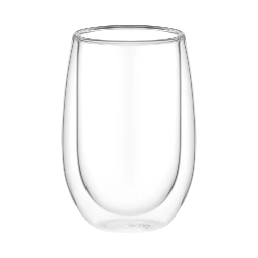 Набір чашок з подвійними стінками Ardesto, 350мл, 2шт, боросилікатне скло, прозорий