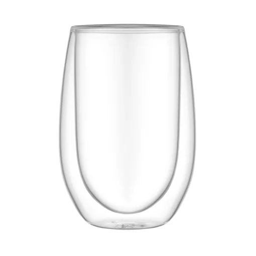 Набір чашок з подвійними стінками Ardesto, 350мл, 2шт, боросилікатне скло, прозорий