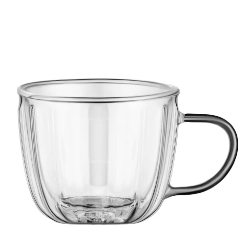 Набір чашок з ручками і подвійними стінками Ardesto 350мл, 2шт, боросилікатне скло, прозорий