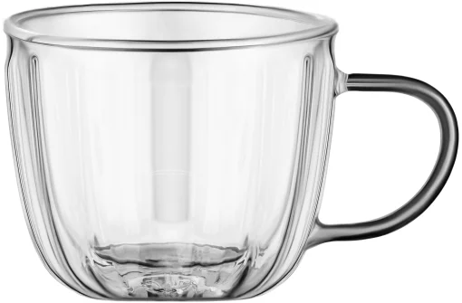 Набір чашок з ручками і подвійними стінками Ardesto 350мл, 2шт, боросилікатне скло, прозорий
