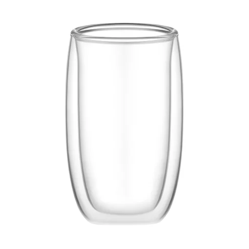 Набір чашок з подвійними стінками Ardesto, 380мл, 2шт, боросилікатне скло, прозорий