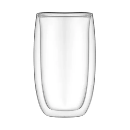 Набір чашок з подвійними стінками Ardesto, 380мл, 2шт, боросилікатне скло, прозорий