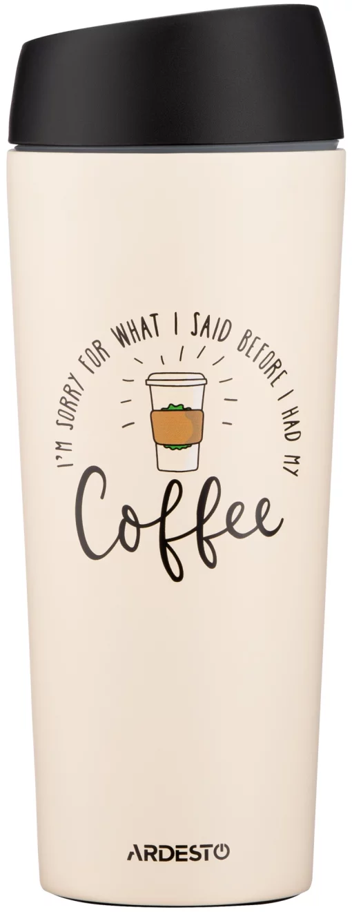Термокухоль Ardesto Coffee Time, 450мл, нержавіюча сталь, бежевий