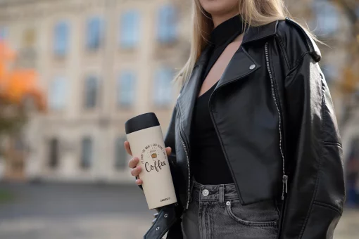 Термокухоль Ardesto Coffee Time, 450мл, нержавіюча сталь, бежевий