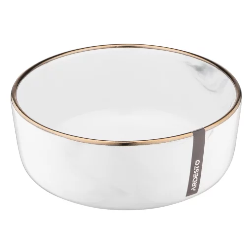 Салатник Ardesto Marmo, 15.6см, кераміка, білий