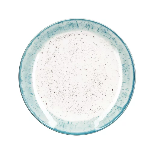 Тарілка десертна Ardesto Siena, 19см, порцеляна, біло-блакитний