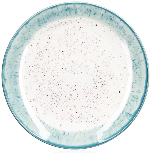 Тарілка десертна Ardesto Siena, 19см, порцеляна, біло-блакитний